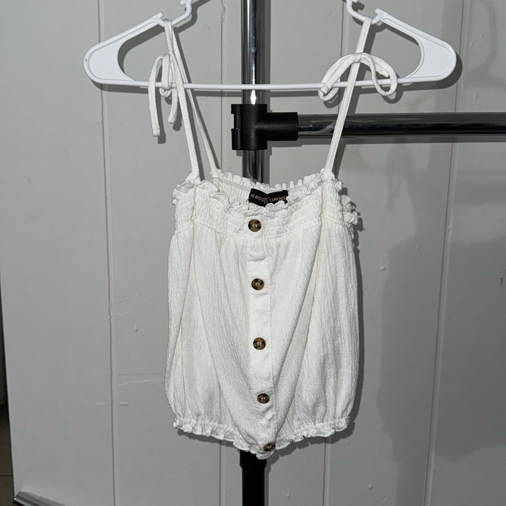 White adjustable tank top